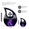 JAGLASH Rabbit Large Memorial urns for Ashes Adult Man - Funeral urn for Ashe Adult Female - Burial Decorative Ashes 10 inch view 2