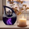 JAGLASH Rabbit Large Memorial urns for Ashes Adult Man - Funeral urn for Ashe Adult Female - Burial Decorative Ashes 10 inch view 3