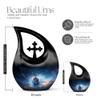 JAGLASH Violin Cremation Urns for Human Ashes Adult Female - Tear Drop Urns for Human Ashes - Cremation Urn for Adult Male Large - 10 Inch (Included Velvet Bag) view 2