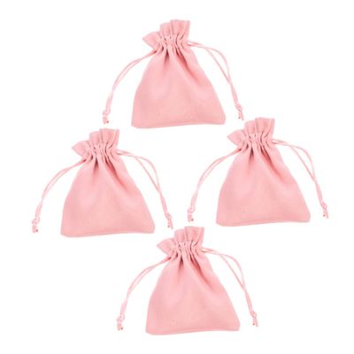 BAZEITFLOW 4pcs Drawstring Candy Bag Portable Treats Pouch for Parties Festivals and Wrapping Lightweight and Reusable Storage Bags Ruffled Edge