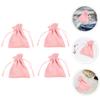 BAZEITFLOW 4pcs Drawstring Candy Bag Portable Treats Pouch for Parties Festivals and Wrapping Lightweight and Reusable Storage Bags Ruffled Edge view 3