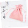 BAZEITFLOW 4pcs Drawstring Candy Bag Portable Treats Pouch for Parties Festivals and Wrapping Lightweight and Reusable Storage Bags Ruffled Edge view 4