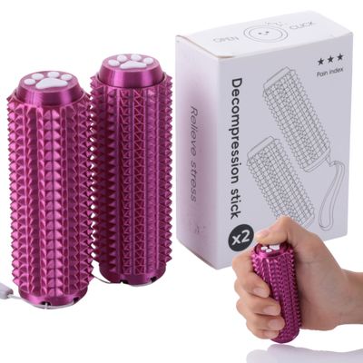 2PCS Little Ouchies Fidget with Cat Dog Paw Button, Sensory Pain Stim Fidget Toys for Adults & Teens, Anxiety and Stress Relief Items, Spiky Grippy Stim Tool, Portable ADHD Autism Fidget Clicker