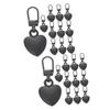 VILLCASE 24pcs Detachable Zipper Pulls Easy-Install Replacement Zipper Tabs for Bags Jackets and Boots Heart-Shaped for Projects view 1