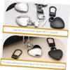 VILLCASE 24pcs Detachable Zipper Pulls Easy-Install Replacement Zipper Tabs for Bags Jackets and Boots Heart-Shaped for Projects view 2