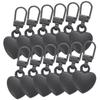 VILLCASE 24pcs Detachable Zipper Pulls Easy-Install Replacement Zipper Tabs for Bags Jackets and Boots Heart-Shaped for Projects view 4