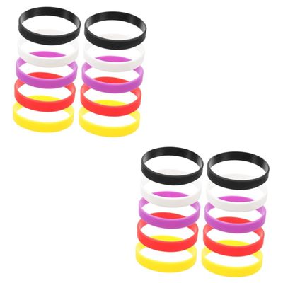 Milisten 10pcs Sports Bracelets High Elasticity Wristbands for Men and Women for Daily Wear and Events