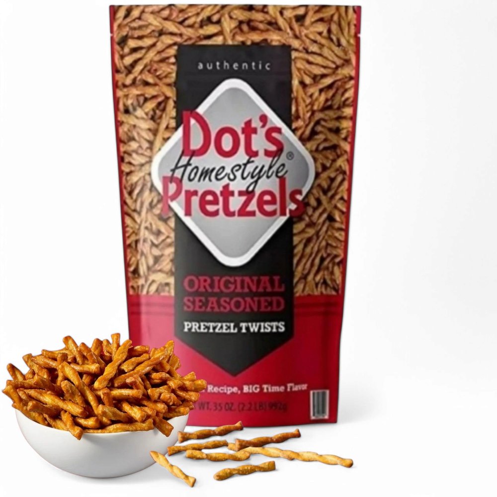 Dots- Homestyle Seasoned Pretzel Twists Bold, Savory Flavor | 35 oz Bag of Crunchy, Wholesome Snacking bundled by MOOCHI