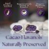 Vital Purple High Flavonal 100% Raw Cocoa Energy Nibs 900mg Flavanols, Purple Cacao, Unroasted & Unfermented - Clean Fuel for Performance & Recovery (10 oz) view 3