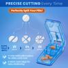Pill Cutter - V- Grip Pill Crusher and Cutter for Vitamins, Big & Small Pills, and Medication - Transparent Pill Splitter with Pill Holder Case to Split (Bulk Case Pack of 100) view 2