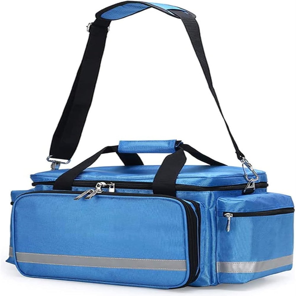 TTXNJKBF Portable First Aid Bag, With Adjustable Shoulder Strap Nurse Tote Bag, Oxford Cloth Waterproof Large Capacity Backpack(M,C)