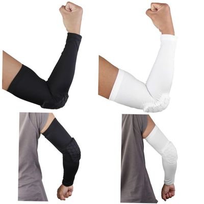 SHERCHPRY Arm Sleeve Elbow Protector Black Compression Sports Sleeve with Honeycomb Design for Cycling Basketball Football and Outdoor Activities