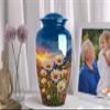 Daisies Small urn for Ashes for Women, Large Funeral Cremation urns for Human Ashes view 2