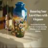 Daisies Small urn for Ashes for Women, Large Funeral Cremation urns for Human Ashes view 4