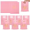 100 Pack Thank You Bags, 12x16 Inch Thank You Merchandise Bags Extra Thick Reusable Plastic Shopping Bag with Handles Goodie Bag for Small Business Retail Boutique Wedding Birthday Party Gifts (Pink) view 1