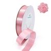 100 Yards Ribbon,1inch Pink Satin Ribbon Perfect for Wedding Decoration, Bouquet Crafts, Sewing Decoration, Handmade Bow, Christmas Decoration and So On view 1
