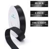 100 Yards Ribbon,1inch Black Satin Ribbon Perfect for Wedding Decoration, Bouquet Crafts, Sewing Decoration, Handmade Bow, Christmas Decoration and So On view 2