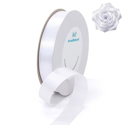 100 Yards Ribbon,1inch White Satin Ribbon Perfect for Wedding Decoration, Bouquet Crafts, Sewing Decoration, Handmade Bow, Christmas Decoration and So On