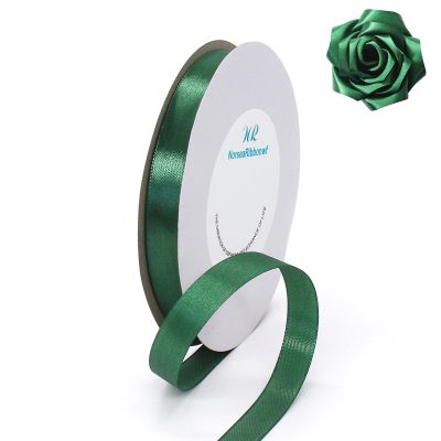 100 Yards Ribbon,5/8 inch Green Satin Ribbon Perfect for Wedding Decoration, Bouquet Crafts, Sewing Decoration, Handmade Bow, Christmas Decoration and So On