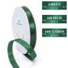 100 Yards Ribbon,5/8 inch Green Satin Ribbon Perfect for Wedding Decoration, Bouquet Crafts, Sewing Decoration, Handmade Bow, Christmas Decoration and So On view 2
