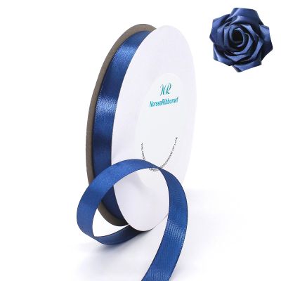 100 Yards Ribbon,5/8 inch Blue Satin Ribbon Perfect for Wedding Decoration, Bouquet Crafts, Sewing Decoration, Handmade Bow, Christmas Decoration and So On