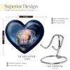 Casketique Rose Heart Cremation Urns for Human Ashes Adult Female - Large Blue Burial Urns for Adult Male - Funeral Urn - Large Memorial Urn for Ashes for Women - 10 Inch view 2