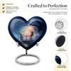 Casketique Rose Heart Cremation Urns for Human Ashes Adult Female - Large Blue Burial Urns for Adult Male - Funeral Urn - Large Memorial Urn for Ashes for Women - 10 Inch view 3