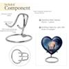 Casketique Rose Heart Cremation Urns for Human Ashes Adult Female - Large Blue Burial Urns for Adult Male - Funeral Urn - Large Memorial Urn for Ashes for Women - 10 Inch view 4