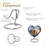 Casketique Hummingbird Cremation Urns for Adult Ashes Women - Blue Heart Memorial Urns for Human Ashes Adult Man - Mini Funeral Urn for Mom - Flower Urn for Loss of Loved One - 3 Inch view 4