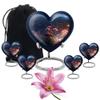Casketique Rose Heart Burial Human Urns for Ashes Adult Female - Memorial Urns for Adult Male 1 Large 4 Keepsake - Decorative Cremation Urn for Loss of Mom - Funeral Urn for Human Ashes - 10 & 3 Inch view 1