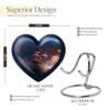 Casketique Rose Heart Burial Human Urns for Ashes Adult Female - Memorial Urns for Adult Male 1 Large 4 Keepsake - Decorative Cremation Urn for Loss of Mom - Funeral Urn for Human Ashes - 10 & 3 Inch view 2