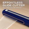 Primewave Food Plastic Wrap Dispenser with Sliding Cutter Refillable ABS Wrap Cutter for Kitchen | Includes 1 Roll (80cm) Plastic Wrap | Safe & Easy One- Handed Use. (blue) view 3