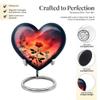 Casketique Rose Heart Cremation Urns for Adult Ashes Women - Red Funeral Urns for Adult Male - Large Burial Urn for Father & Son - Memorial Urn for Human Ashes - 10 Inch view 3
