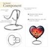 Casketique Rose Heart Cremation Urns for Adult Ashes Women - Red Funeral Urns for Adult Male - Large Burial Urn for Father & Son - Memorial Urn for Human Ashes - 10 Inch view 4