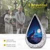 Remembrate Howling Wolf on Rocks Blue Urns for Human Ashes Adult Male and Female - Glowing Moon Burial Urns for Human Ashes 10 Inch - Cremation Urn for Mom and Dad - Large Drop Funeral Urn view 3
