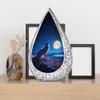 Remembrate Howling Wolf on Rocks Blue Urns for Human Ashes Adult Male and Female - Glowing Moon Burial Urns for Human Ashes 10 Inch - Cremation Urn for Mom and Dad - Large Drop Funeral Urn view 4