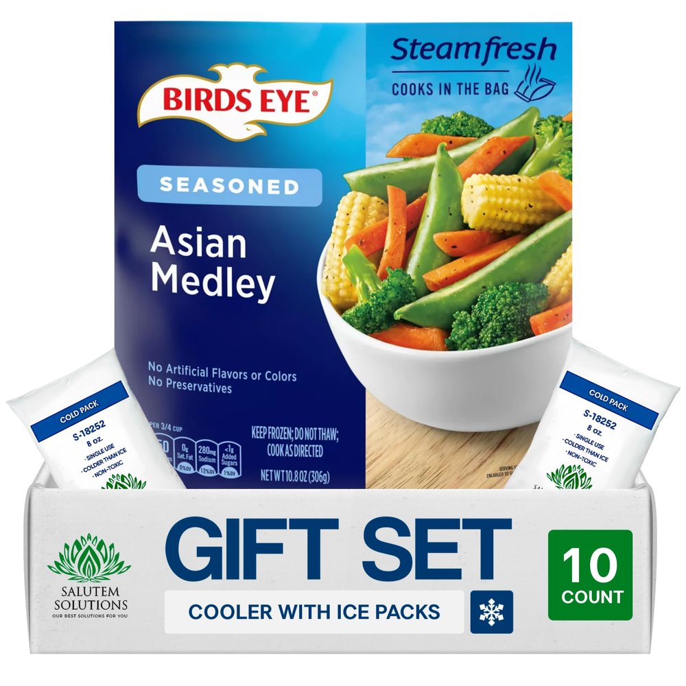 Salutem Vita Asian Medley Frozen Vegetables, 10.8 oz, Gift Set Pack of 10