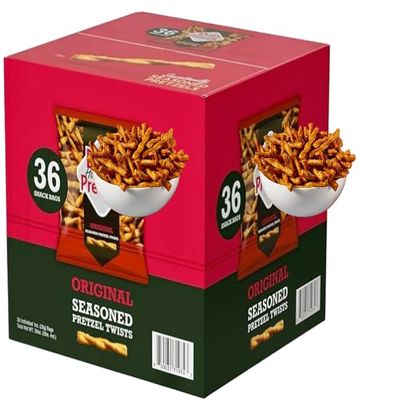 Original seasoned Pretzels, Snack Size Bags, 1 oz, 36 Count (1 Pack)