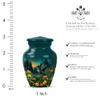 JAGLASH Hummingbird Funeral Urns for Human Ashes Adult Female - Green Memorial Urns for Human Ashes Adult Men - Set of 5 Combo Burial Urn for Mom & Dad - Green Cremation Urn (1 Large, 4 Keepsake) view 2