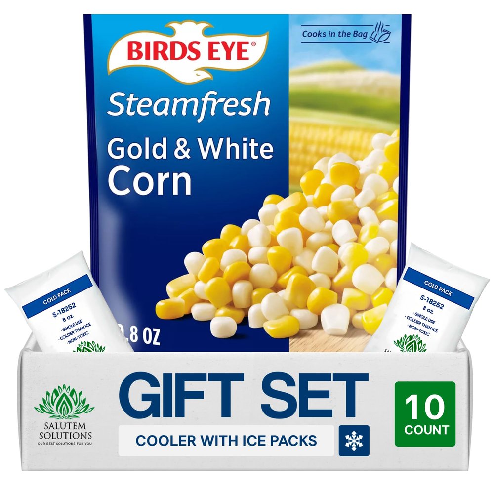 Salutem Vita Steamable Frozen Gold & White Corn, 10.8 oz, Gift Set: Pack of 10