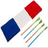 4th of July Party Supplies Set, 25 Cocktail Napkins and 25 Straws, Red White and Blue view 1