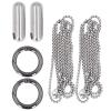Fdit 2 Pack Stainless Steel Airtight Capsule Case Keychain Container - Portable for Vitamins, Outdoor Camping, Hiking & Travel, Leakproof Metal Box with (Silver) view 1