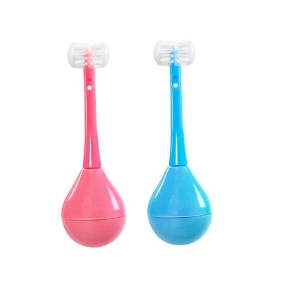 DEARMAMY Kids Toothbrush Set 2pcs Tumbler Design Soft Bristles for Sensitive Cleaning Manual Cartoon Toothbrushes for Children Gentle Oral Care