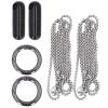 Fdit 2 Pack Stainless Steel Airtight Capsule Case Keychain Container - Portable for Vitamins, Outdoor Camping, Hiking & Travel, Leakproof Metal Box with (Black) view 1