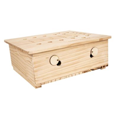 FRCOLOR Wooden Moxibustion Box Lid Portable Burner Tool for Moxibustion Anti-Scald Design for Home Use for Foot and Hip Therapy