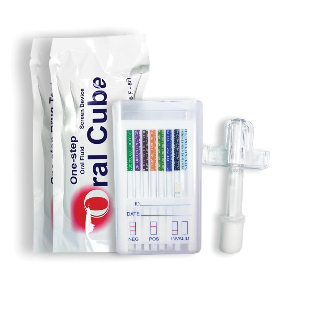 Emnce 12 Panel Screen Kit - Rapid Home Saliva Screening Kit AMP/BAR50/BUP/BZO/COC20/FEN10/K210/mAMP50/MTD30/OPI/OXY20/THC12
