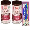 HEB The Baker's Scoop Unsweetened Cocoa 8 oz(pack of 2) with free jet puffed color changing marshmellow bag view 1
