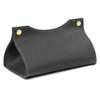 Modern Tissue Box Holder PU Leather Organiser Home Coffee Table Desktop Simple Napkin Holders Tabletop(Black) view 1