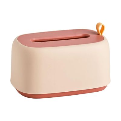 Modern Tissue Box Pure Colour Acrylic for Home Hotel Room Desktop Tissue Box Tabletop(Pink)