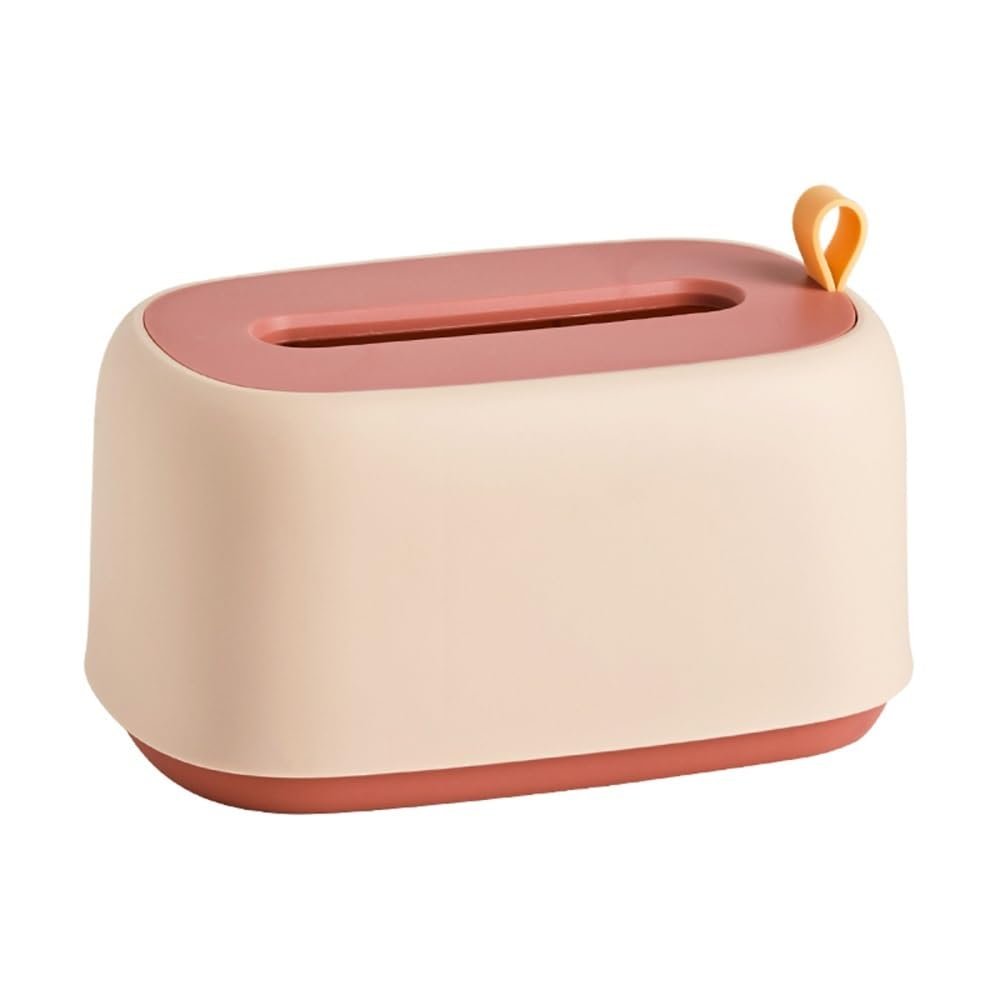 Modern Tissue Box Pure Colour Acrylic for Home Hotel Room Desktop Tissue Box Tabletop(Pink)